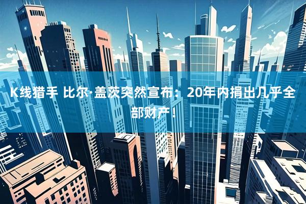 K线猎手 比尔·盖茨突然宣布：20年内捐出几乎全部财产！